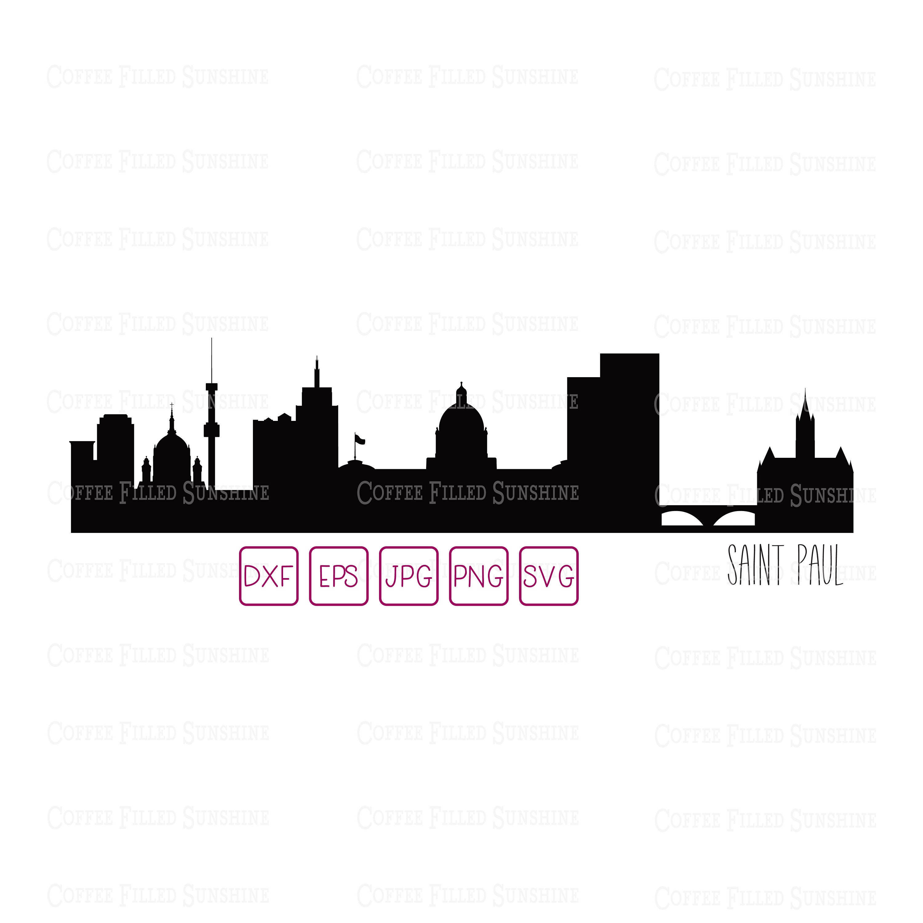 SAINT PAUL City Skyline - Digital Cut/print Vector File - St Paul MN ...