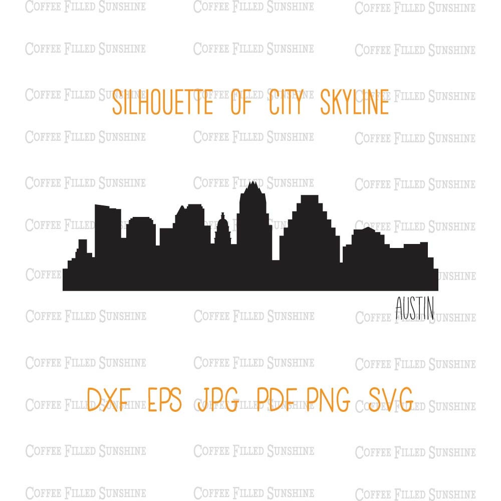 AUSTIN TEXAS City Skyline - Instant Digital Download, Austin Gps ...