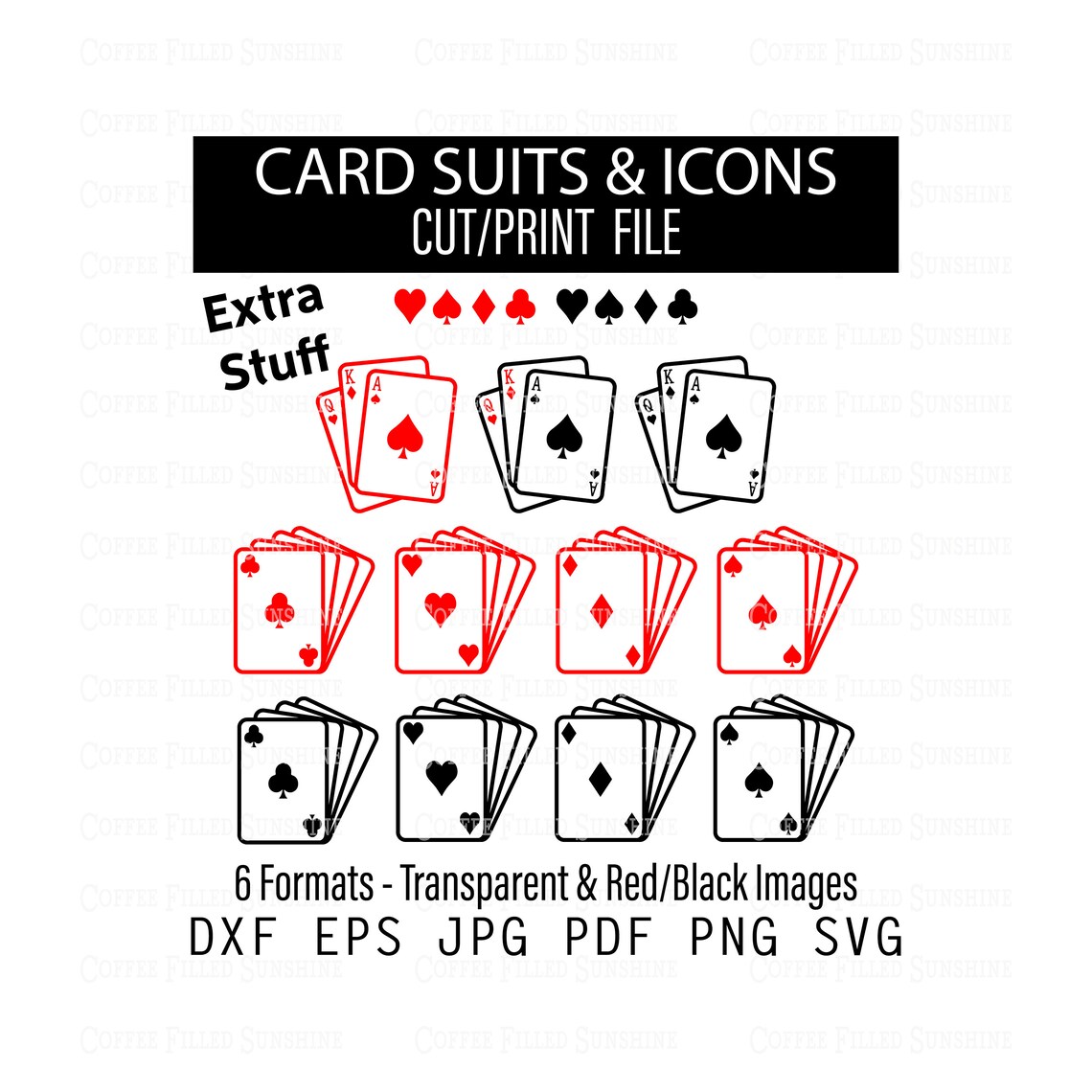 PLAYING CARDS CLIPART Cut/Print Vector File Digital Etsy