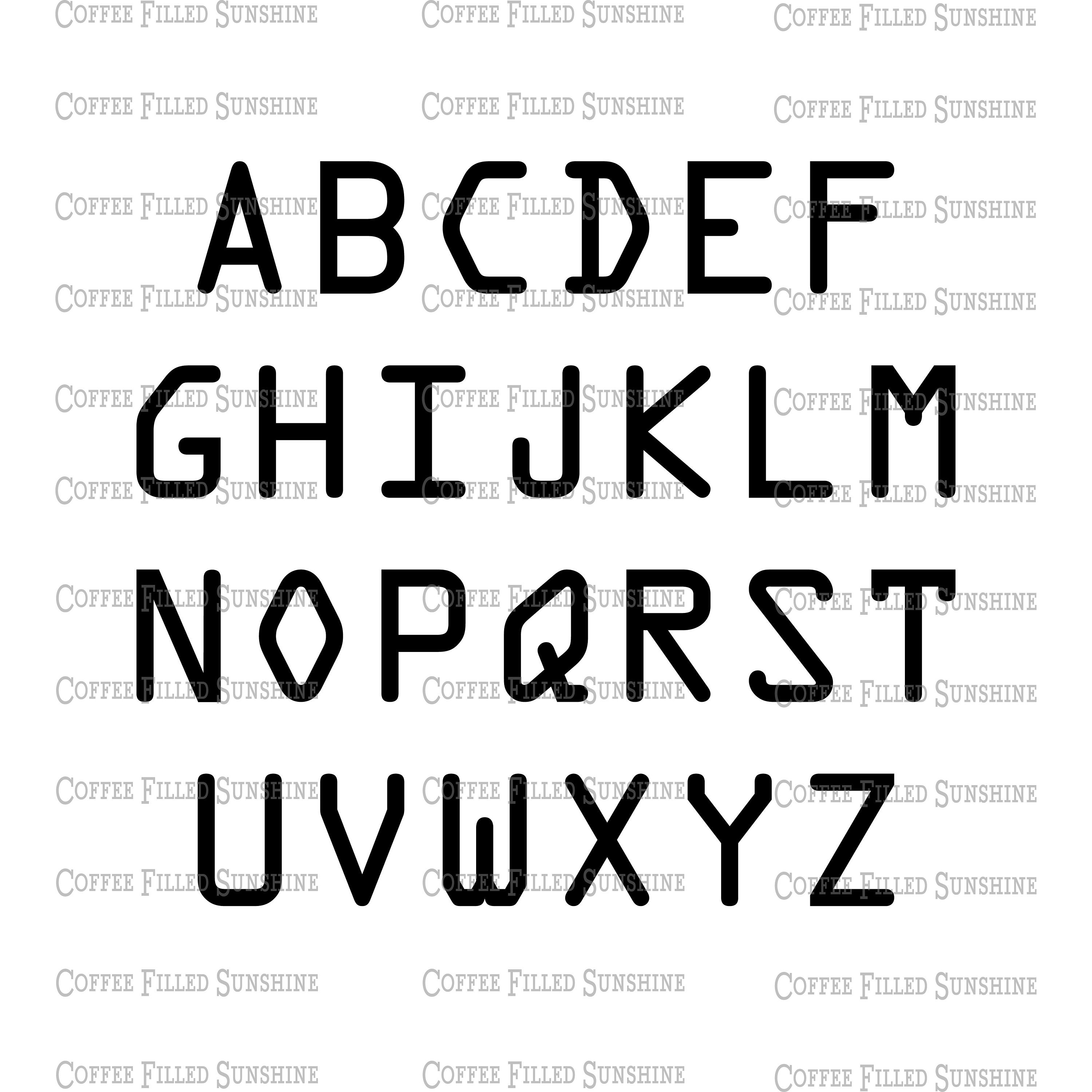 TYPO COMPUTER FONT - Digital Cut Print File, Dxf Eps Jpg Png Svg ...