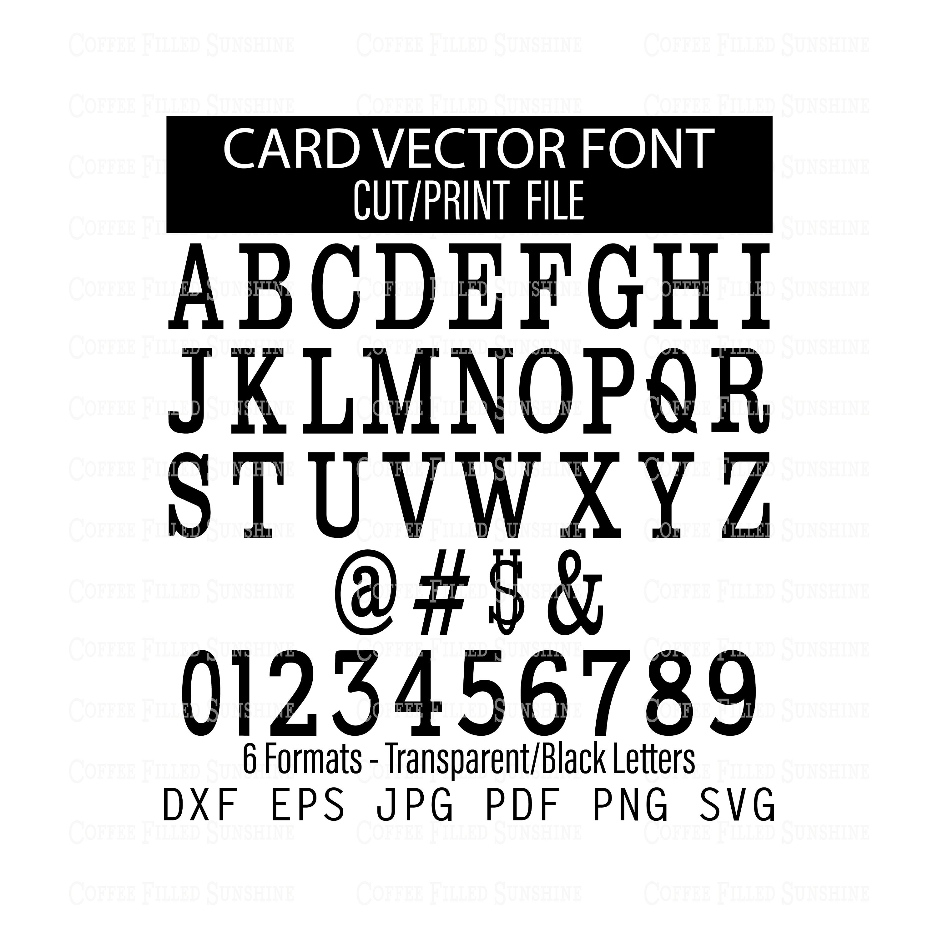 presentation card font