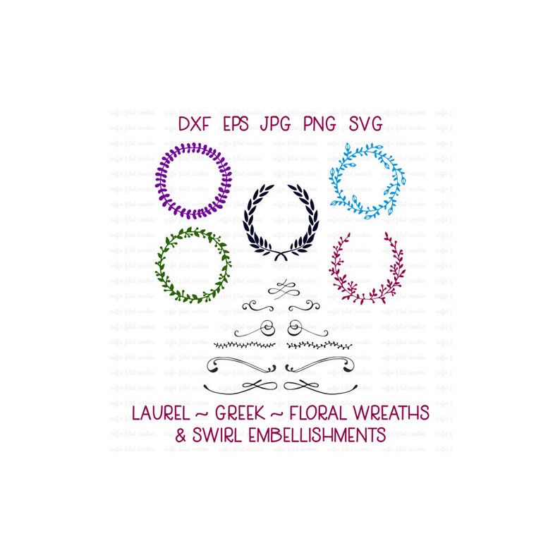 Wedding Wreath GREEK svg Wreaths Instant Download Wedding Gift Floral Wreaths LAUREL WREATHS Greek svg dxf eps jpg png svg