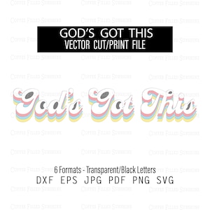 GOD ES GOT THIS - Religiöse Clipart, Cut/Print Datei, Instant Download, dxf eps jpg pdf png svg Coffee Filled Sunshine