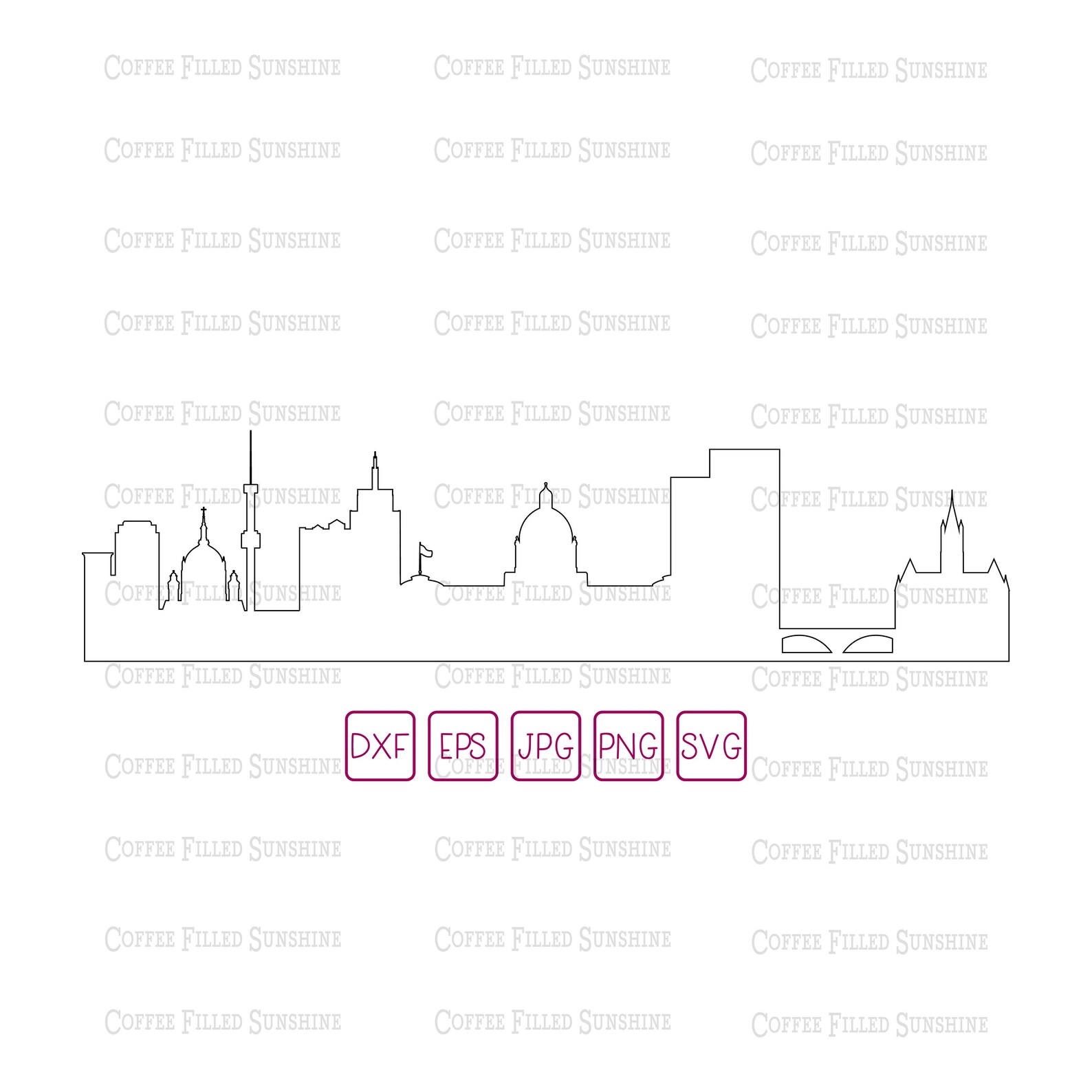 SAINT PAUL City Skyline - Digital Cut/print Vector File - St Paul MN ...