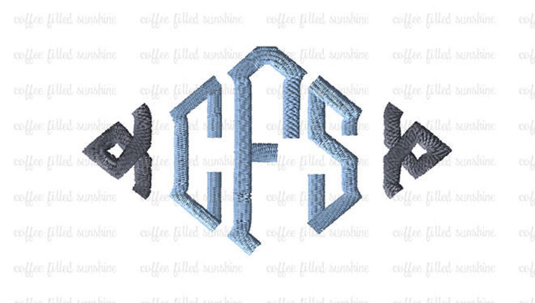 DIAMOND POINT EMBROIDERY Monogram, 4 Sizes, Boys Monogram Font, Instant ...