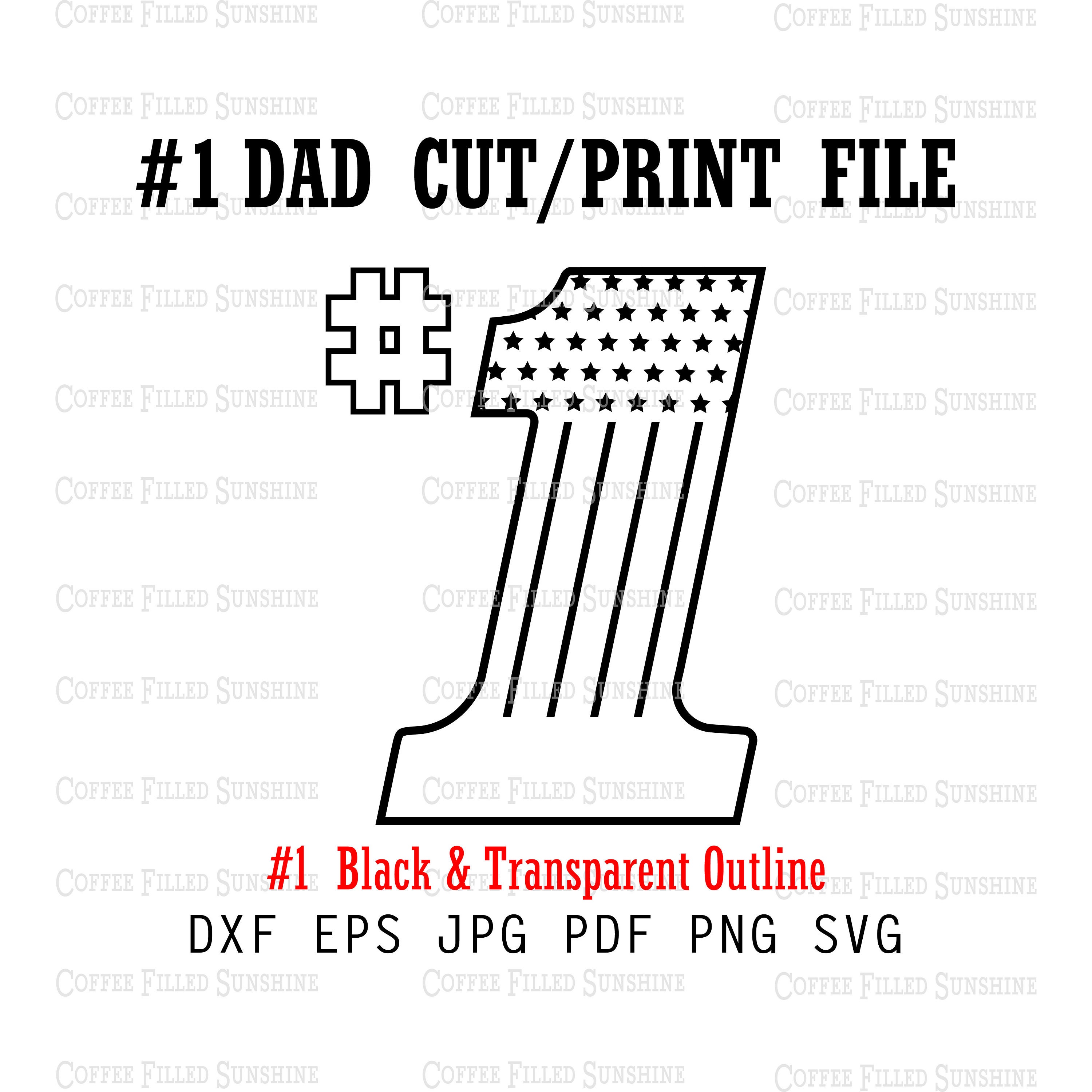 FATHER'S DAY Vector 1 DAD Happy Father's Day Gift | Etsy
