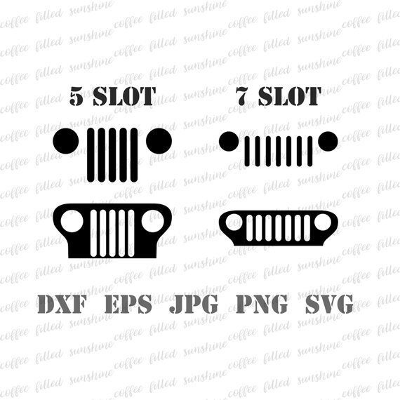 Download JEEP GRILLS 5 slot 7 slot 5 bar grill 7 bar grill svg | Etsy