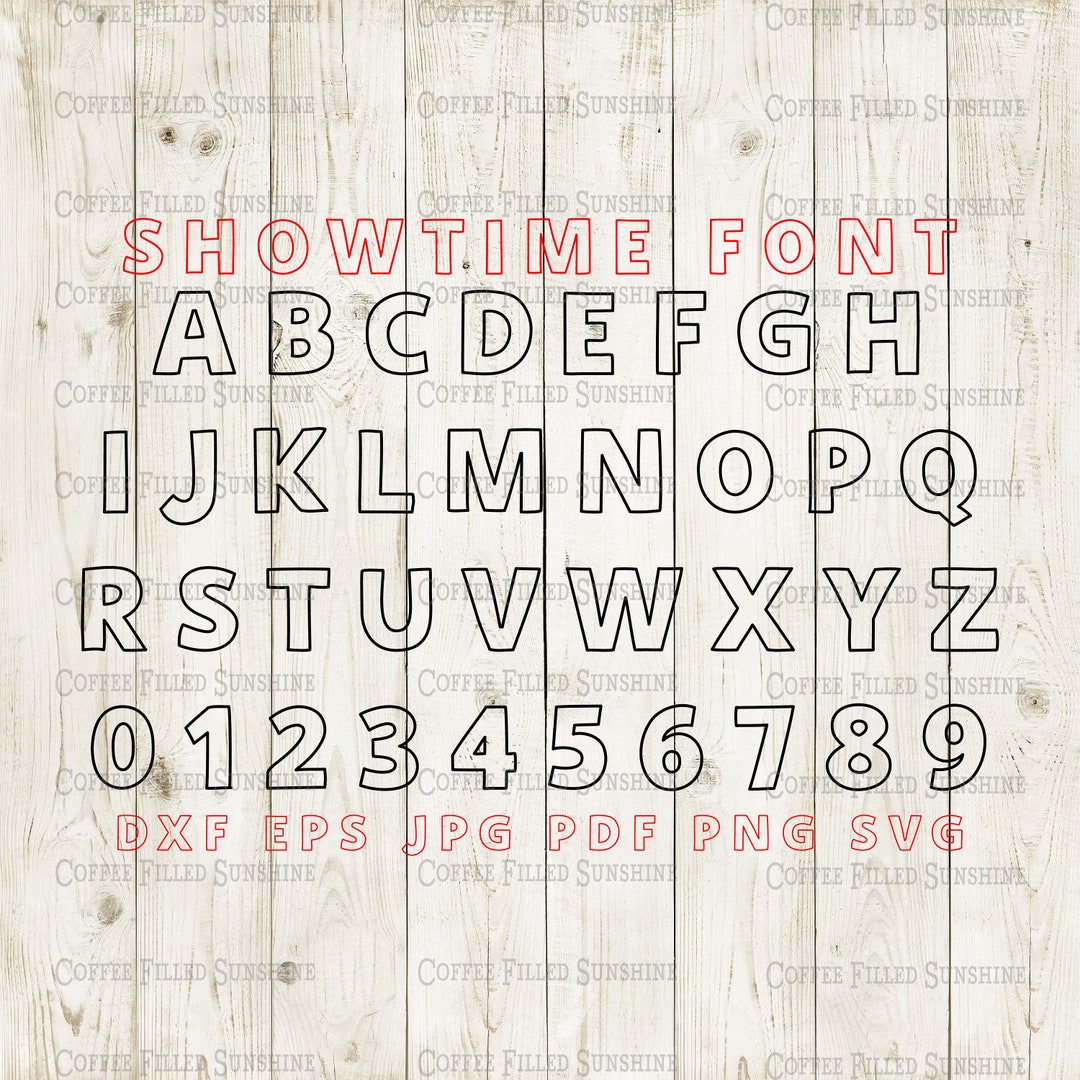 SHOWTIME SVG FONT Vektor Schriftart Cut/Print Datei - Etsy.de