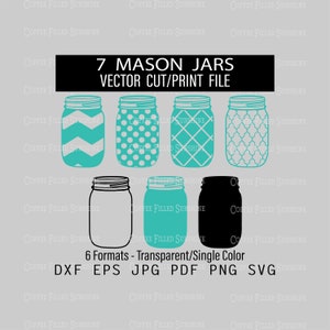 MASON JAR SVG - Southern Wedding, Digitale Datei, Cut Print Datei, Direkter Download, dxf eps jpg pdf png svg Coffee Filled Sunshine
