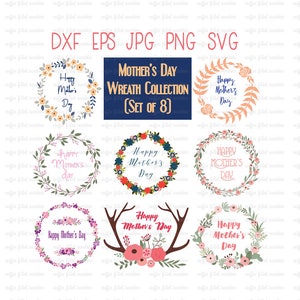 CORONAS DEL DÍA DE LAS MADRES, Archivo de Corte Digital, Feliz Día de la Madre, Regalo para ella, Regalo para mamá svg, Descarga instantánea en formatos dxf eps jpg png svg