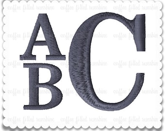 STACKED EMBROIDERY, Stacked Monogram, Boys Monogram, Instant Download, 14 formats, csd dst emd exp hus jef pcm pcs pes sew shv vip vp3 xxx