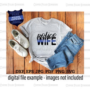 POLICE OFFICER SVG - Law Enforcement Digital File, Cut Print File, Iron on, Digital Download, dxf eps jpg pdf png svg Coffee Filled Sunshine