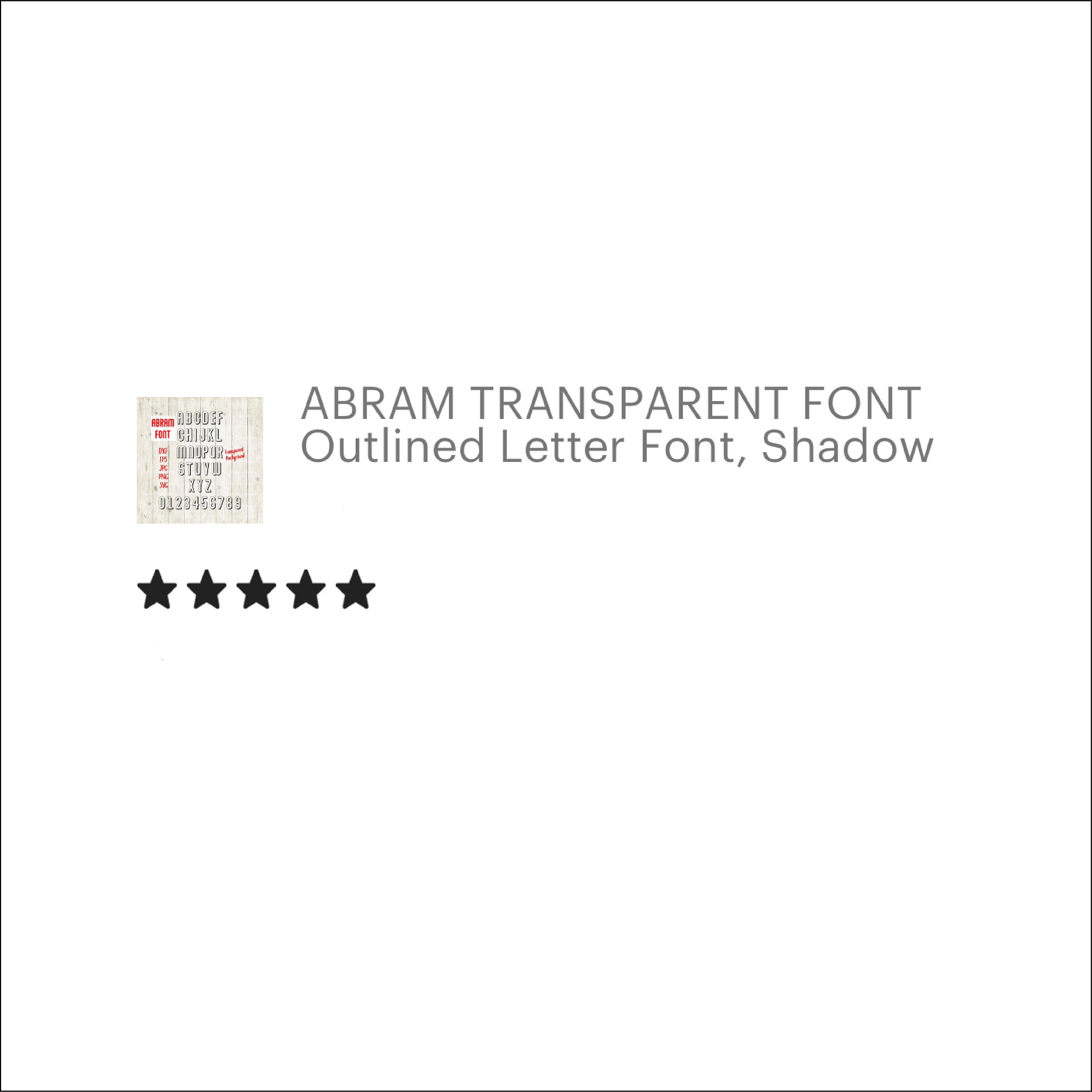 Abram In Cursive ABRAM TRANSPARENT FONT - Outlined Letter Font, Shadow Font, Monogram ...