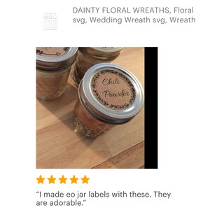 May include: Three glass jars with brown paper labels. The label on the front jar reads "Chili Powder".