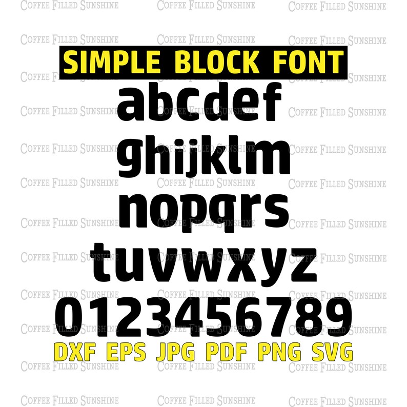 Block Font SVG