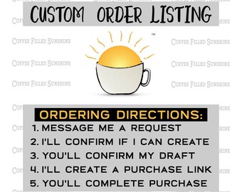 CUSTOM ORDER Files - Vector and Embroidery Files - Business Logo, Personal diy - Instant Digital Download - Coffee Filled Sunshine