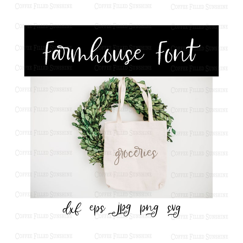 Instant Download Monogram font FARMHOUSE FONT dxf eps jpg png svg Rustic Farm house Letters Digital Cut File