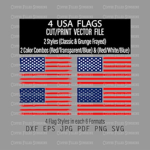 USA FLAGGE - Grunge Flagge - Schnitt Druckdatei - Vektor Bild - Sofortiger Download dxf eps jpg pdf png svg Kaffee gefüllt Sonnenschein