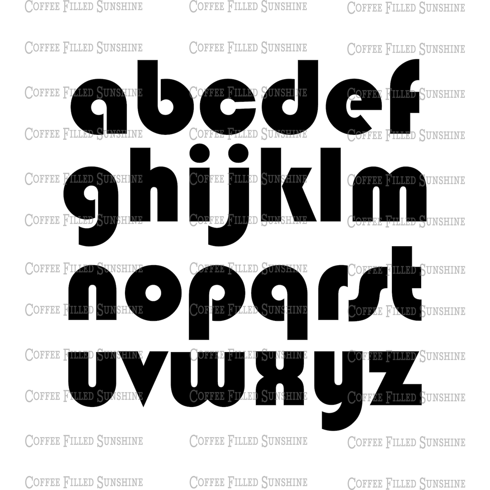 DISCO MONOGRAM LETTERS Disco Font Disco Alphabet Letters Etsy