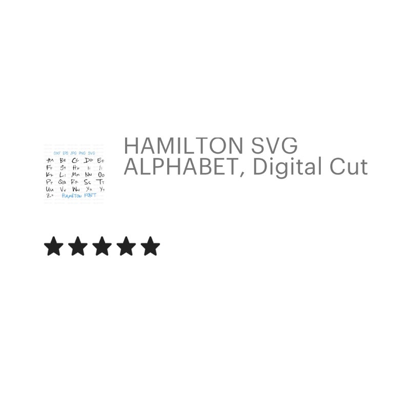 Download HAMILTON SVG ALPHABET Digital Cut File Digital Letters ...