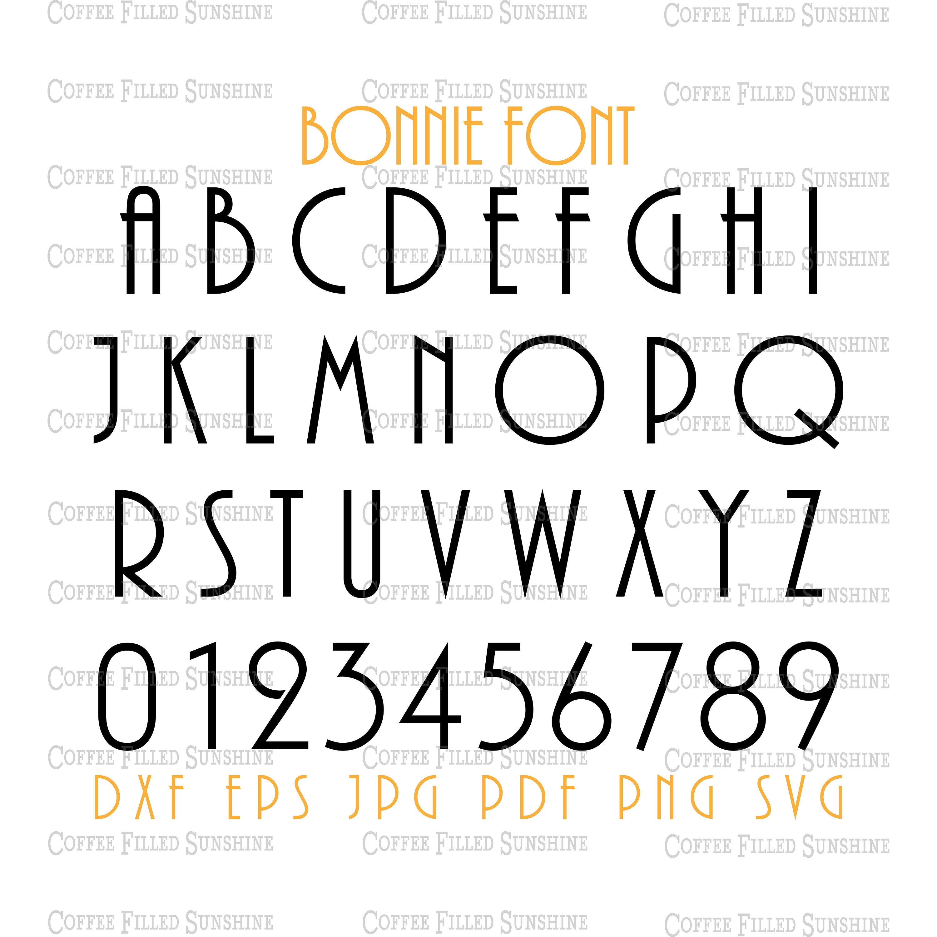 BONNIE CUT/PRINT Font - Svg Font, Digital Cut File, Bonnie & Clyde ...