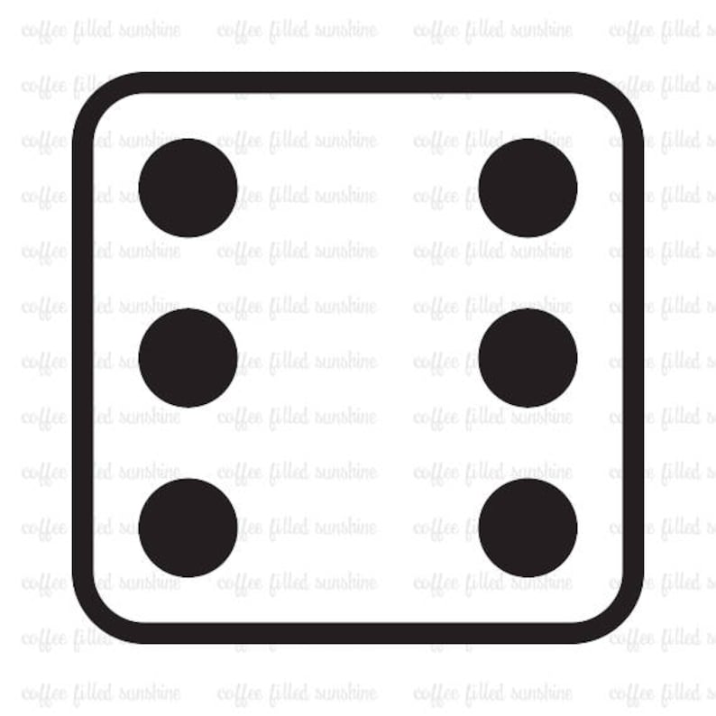 dice svg set of 6 die dice sets cut print file bunco dice etsy