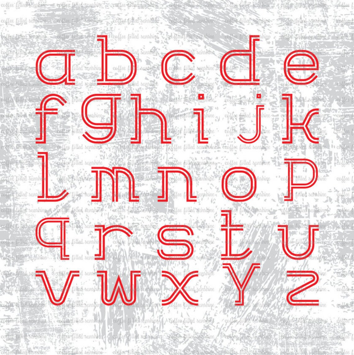 TWO LINE ALPHABET & Numbers, 2 Line Alphabet, 2 Line Numbers, Vector ...