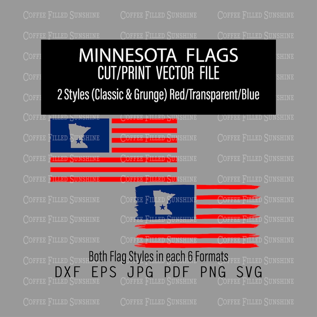 MINNESOTA Flag - MN State Cutout in USA Flag, Grunge & Classic Flag ...