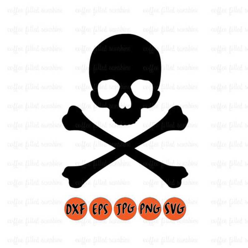 SKULL & CROSSBONES - Digital Cut/print Vector File - Halloween and ...