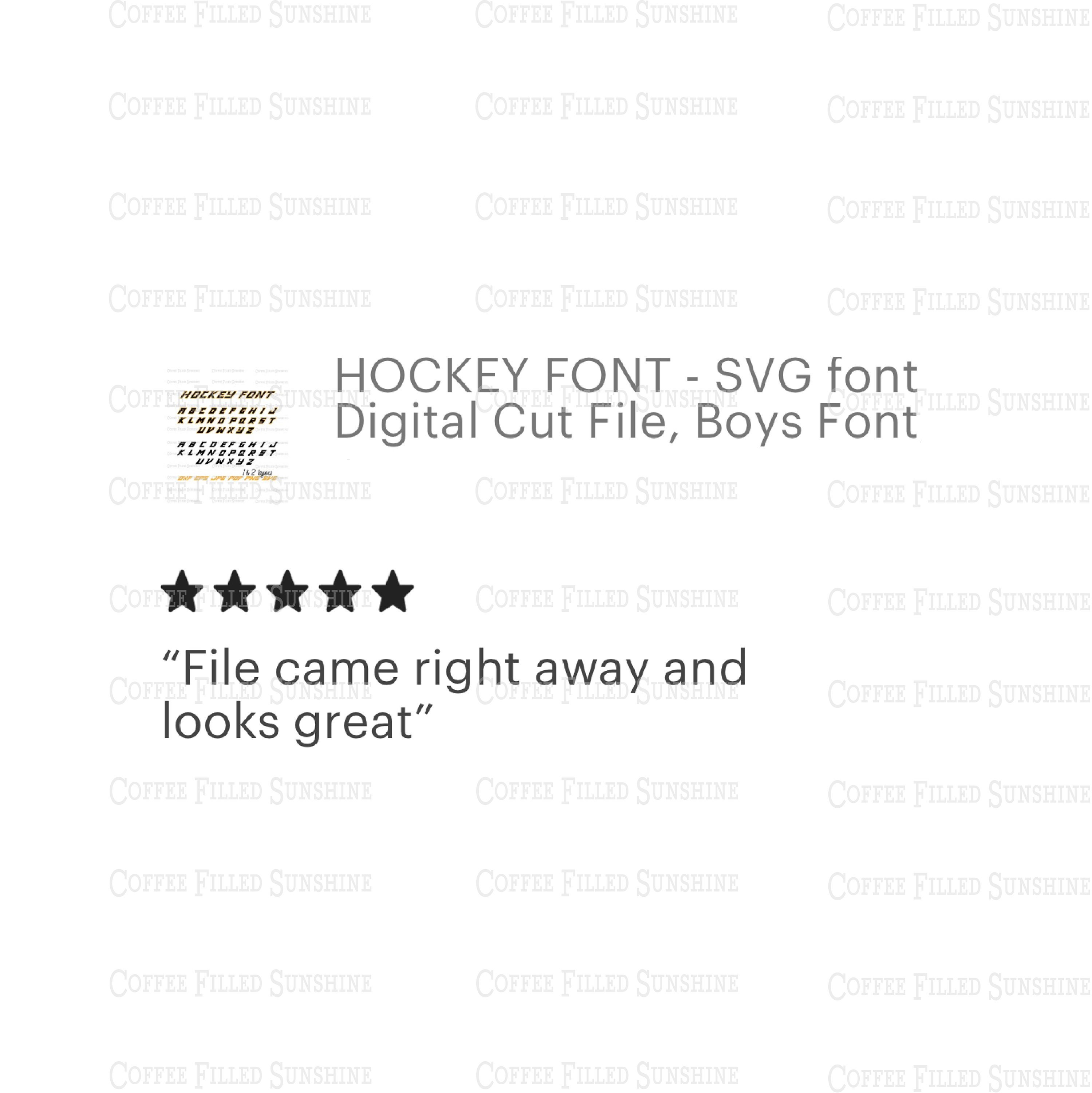 Hockey trendy wavy letters for Cutting Machines