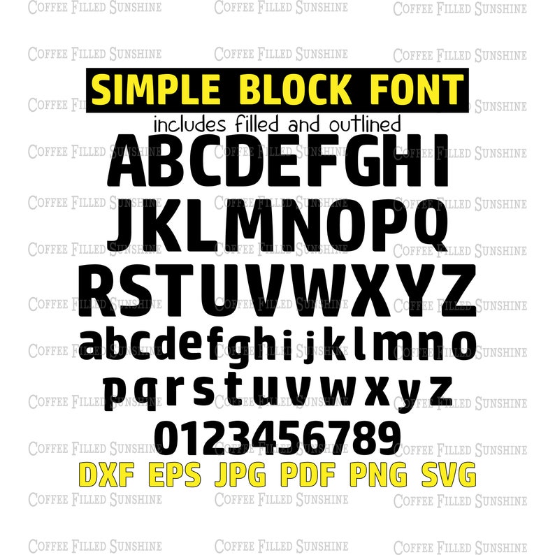 Block Font SVG