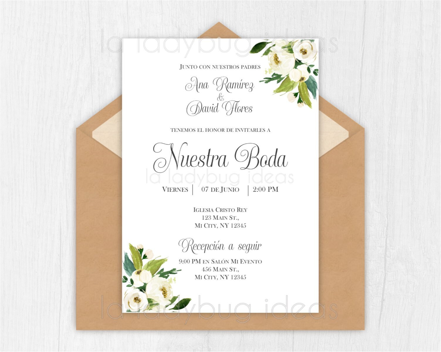 Invitaciones De Boda. Flores Blancas. Custom Printable - Etsy New Zealand Invitaciones De Boda. Flores Blancas. Custom Printable - Etsy New Zealand