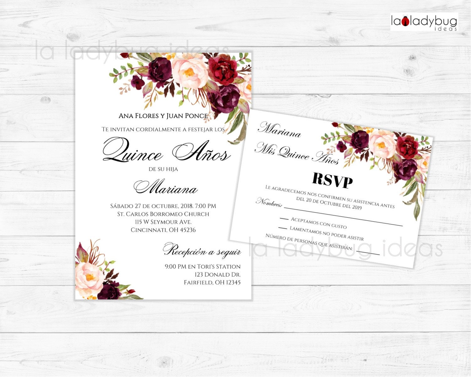 Invitaciones Quinceanera para editar/imprimir. Kit de - Etsy México Invitaciones Quinceanera para editar/imprimir. Kit de - Etsy México
