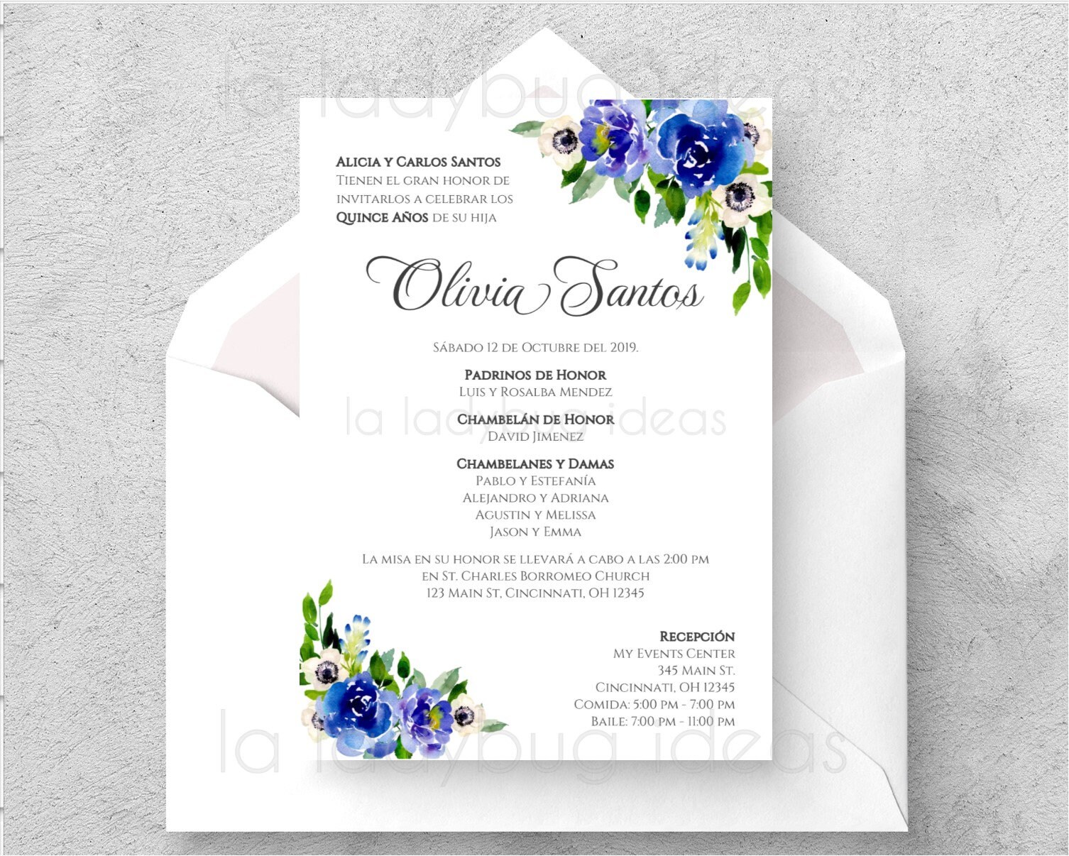 Invitaciones De Quinceanera Printable Invitations Royal Etsy