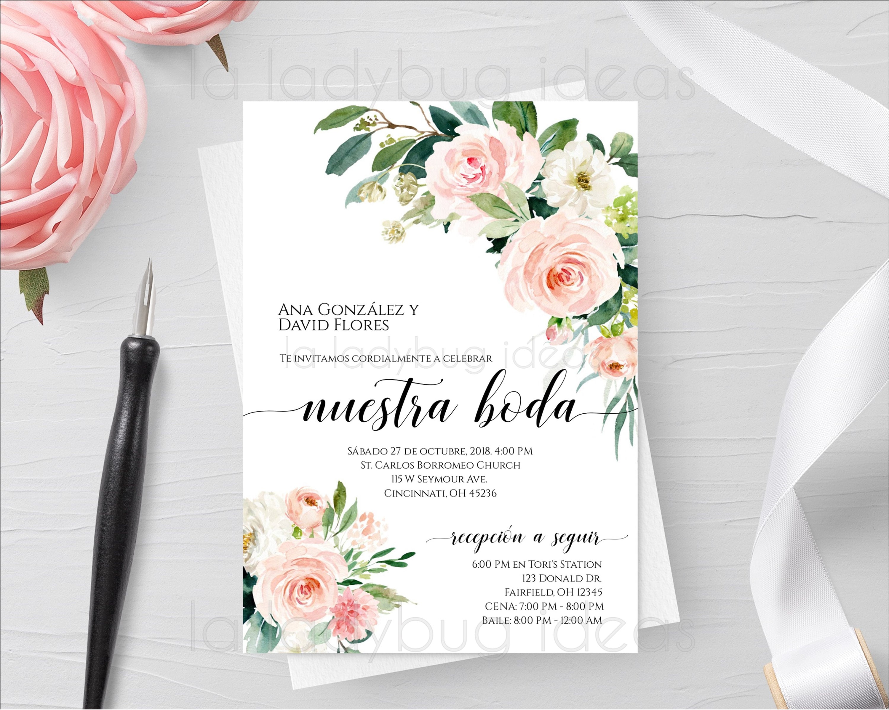 Invitacion boda para editar/imprimir color tinto. Invitaciones de boda