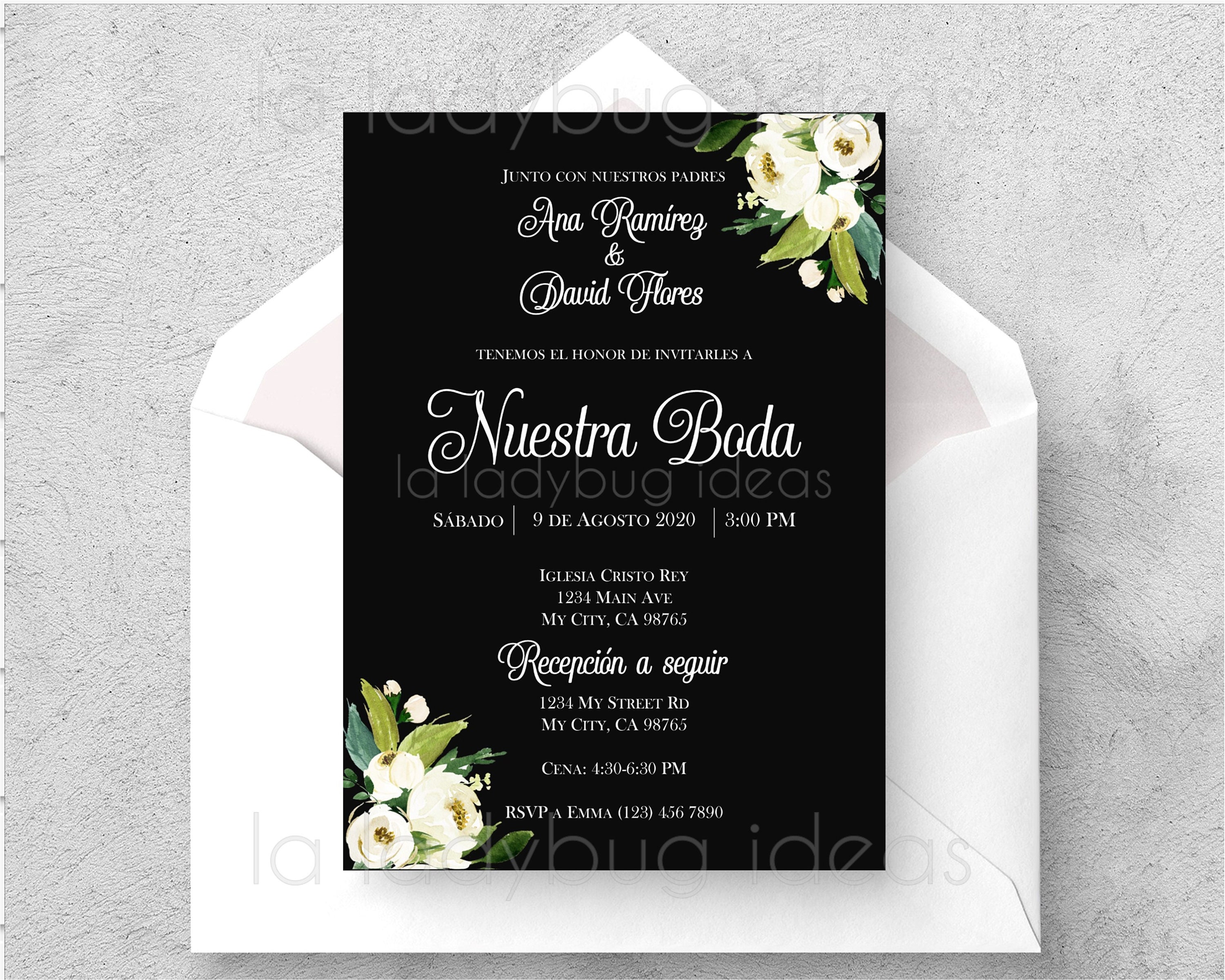Invitaciones De Boda. Flores Blancas. Custom Printable - Etsy Australia Invitaciones De Boda. Flores Blancas. Custom Printable - Etsy Australia