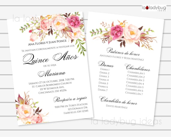 Formato para Invitación de 15 años  Formatos para invitaciones,  Invitaciones, Invitaciones de fiesta