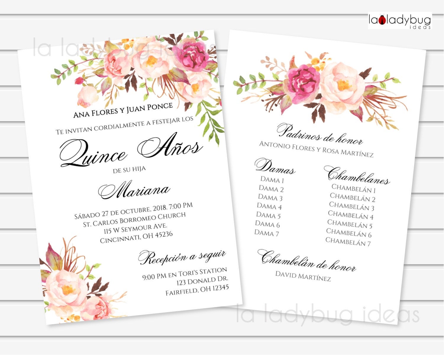 Invitaciones de Quinceañera (Spanish Quinceañera Invitations