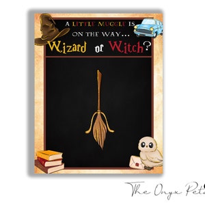 Wizard Or Witch Gender Reveal Vote, Gender Reveal Decor, Cast Your Vote Sign, Gender Reveal Party, Halloween Gender Reveal, Instant Download