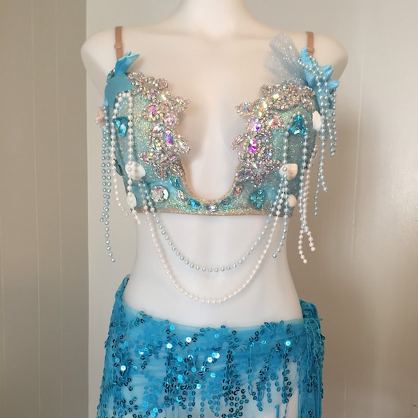 CUSTOM SIZE- Treasure Chest Mermaid | EDC Nocturnal Wonderland Beyond rave bra costume halloween cosplay burlesque Paradiso