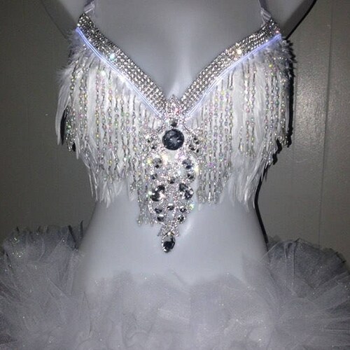 CUSTOM SIZE Angel Costume EDC Rave Bra Outfit Adult Costume - Etsy