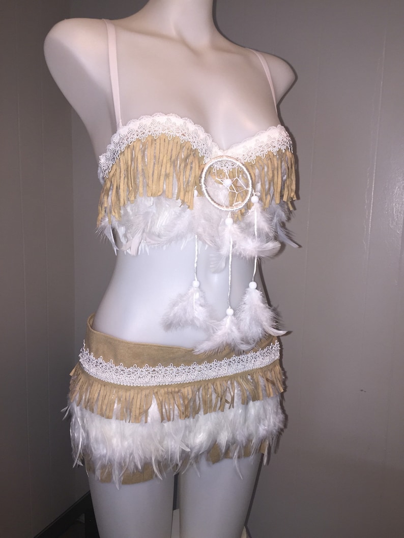 CUSTOM SIZE- Native Indian outfit | adult costume halloween edc rave outfit rave bra cosplay burlesque festival outfit Nocturnal Burning image 8