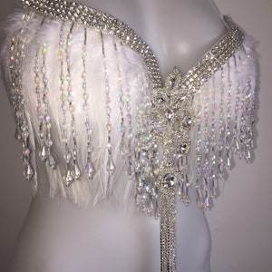 CUSTOM SIZE- Angel Costume | EDC Rave Bra Outfit Adult Costume Bride ...
