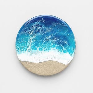 Ocean Resin Wave Coaster - Coastal Beach Decor Nautical Gift for Coffee Table Home