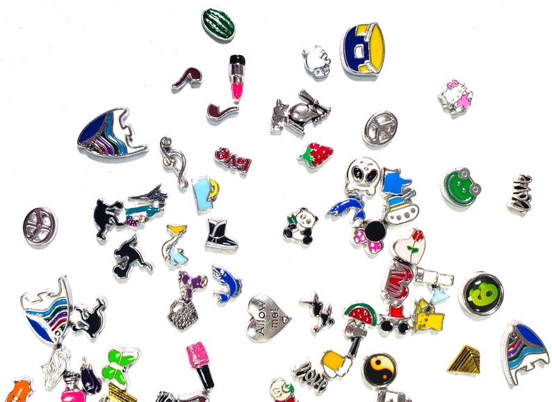 100 Floating Locket Charm Living Memory Lockets Jewelry Making Etsy