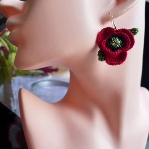 Beautiful poppy earrings