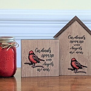 Cardinal Collection Angels are Near Remembrance Memorial Red Bird In Memory Of Tier Tray Table Top Sympathy Loss Gift Bereavement