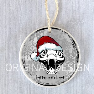 Horror Halloween Christmas Snake Ornament Scary Movie Santa Gift Present Holiday Birthday Exchange Swap Office Friend Hanukkah