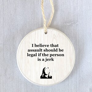 Funny Ornament Gift For Friend Woman Girl Mom Daughter Feminist Holiday Birthday Christmas Hanukkah Swap Office Exchange
