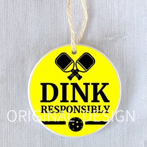 Pickleball Ornament Dink Funny Gift Pickle Ball Player Humor Holiday Present Christmas Tree  Office Exchange Secret Swap Personalized